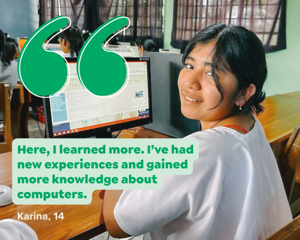 "Here I learned more." Quote from Talita Kumi student