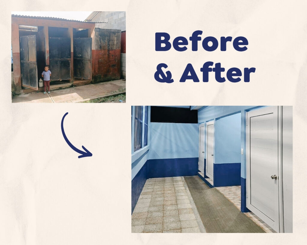 Before and after bathrooms